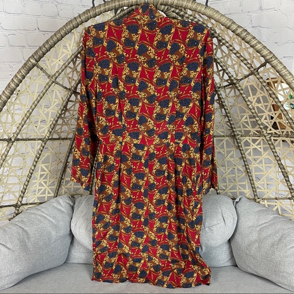 Talbots Vintage Silk Long Sleeve Dress - Picture 4 of 5